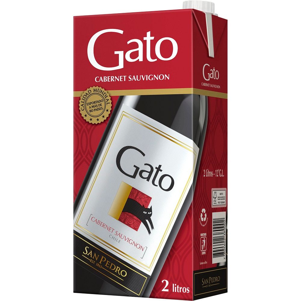 VINO GATO CAB.SAUV 2 LT TETRA                     